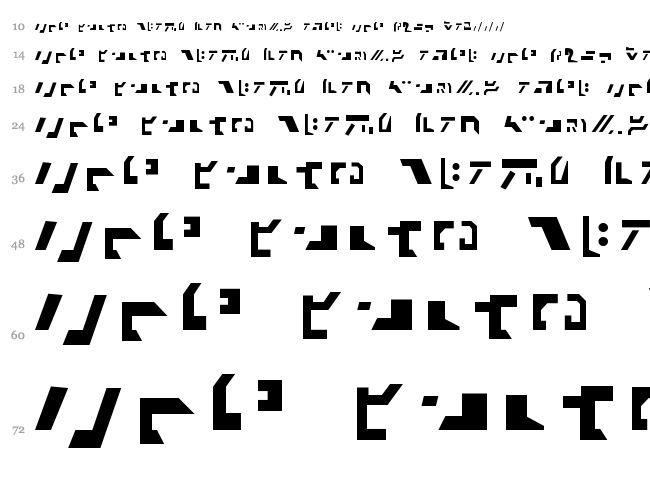 Giedi Ancient Autobot font waterfall